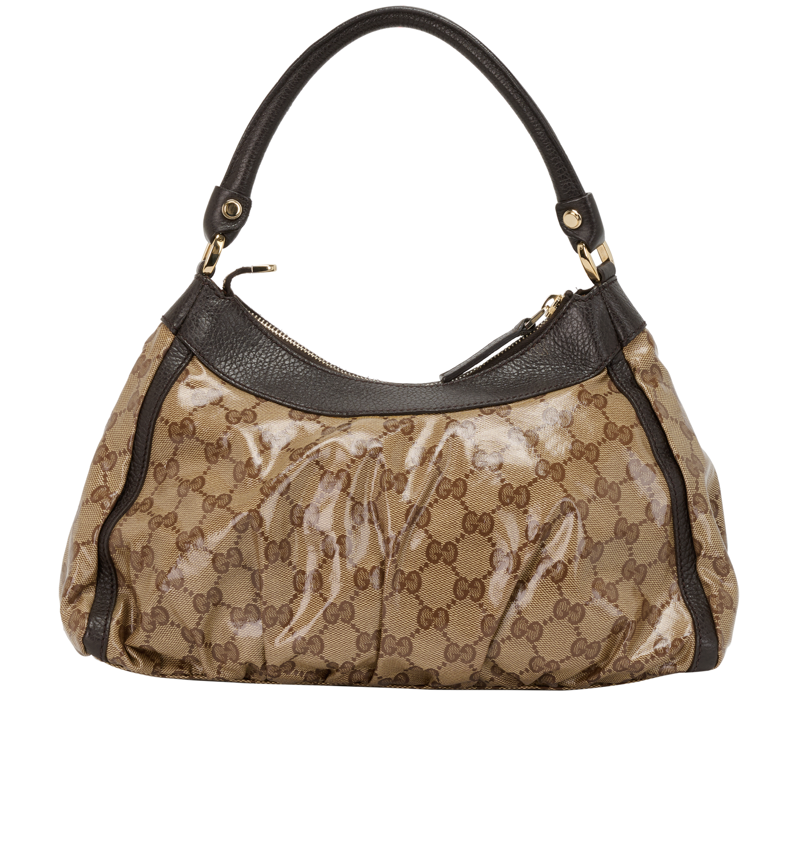 Abbey D Ring Shoulder, &pound;350, Handbags, Brown, Canvas, Back view